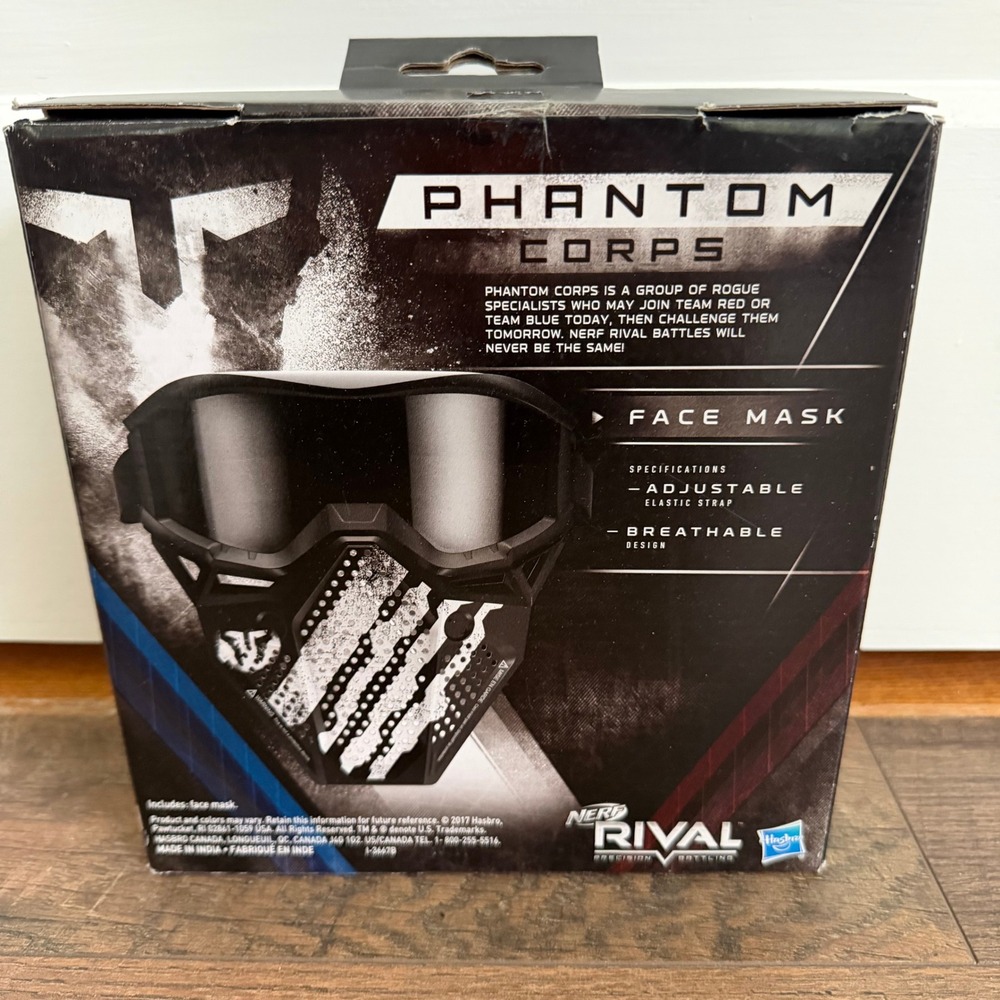 Nerf Rival Phantom Corps Face Mask‎ Kids OS Black White
